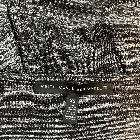 White House Black Market Asymmetrical Heather Long Sleeve Blouse Sheer H… - Picture 8 of 10